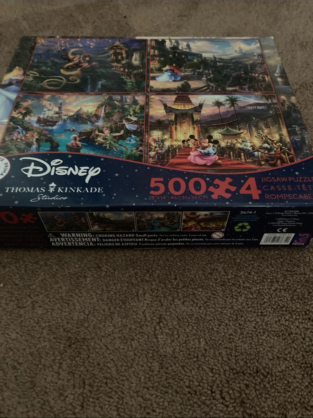 Thomas Kinkade Disney Puzzle Set - 500 pieces x4 puzzles